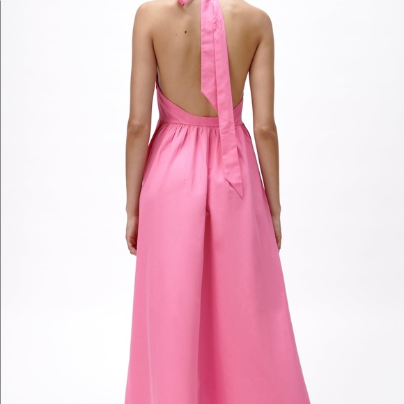 ZARA POPLIN HALTER DRESS - Picture 6 of 7